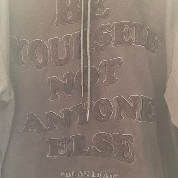 BLAC LEAF BE YOURSELF BLACK HOODIE Size Large - Picture 2 of 6